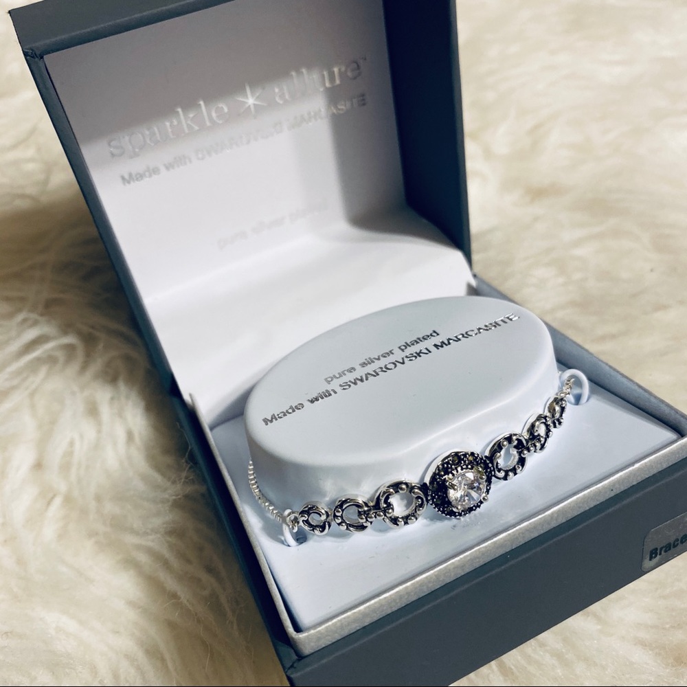 Sparkle Allure Swarovski Silver Bracelet - Picture 3 of 8